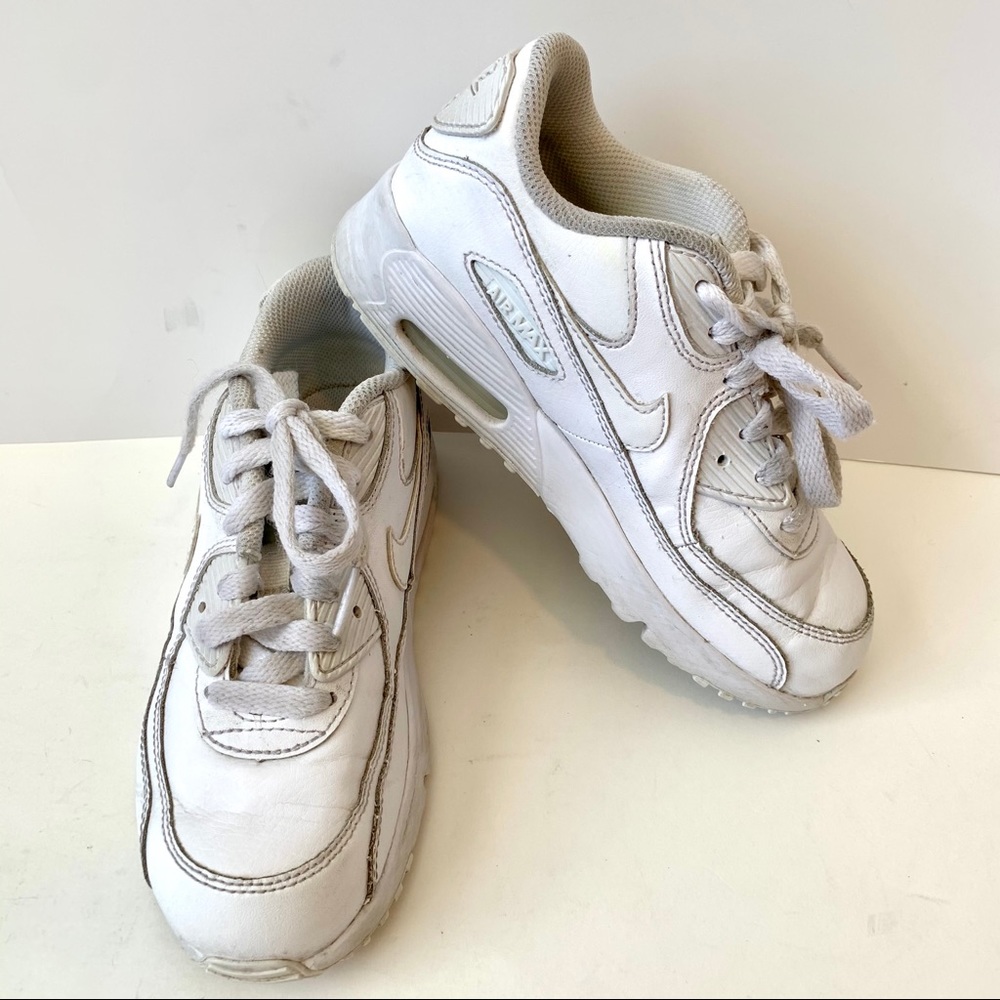 NIKE Air Max 90 White Lace Up Sneakers—SZ. 1.5 Y